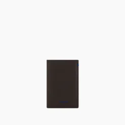 Porte cartes moyen modele avec poche billets Martin en cuir lisse - Coffee Brown