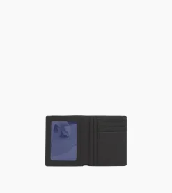 Porte cartes moyen modèle Charles en cuir grainé - Black