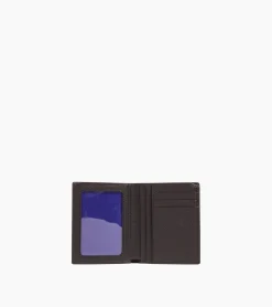 Porte cartes moyen modèle Charles en cuir grainé - Black Le Bleu