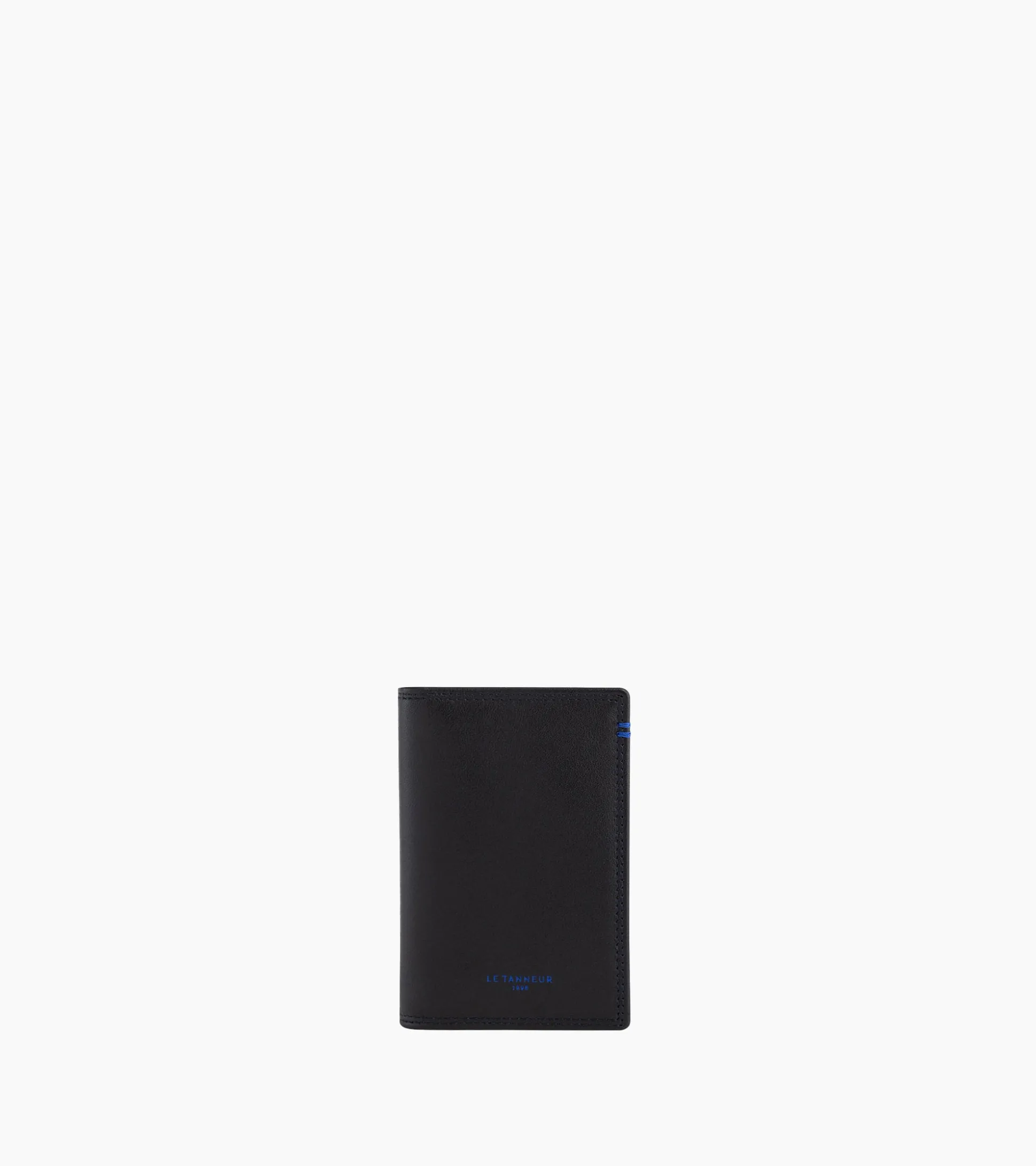 Porte cartes vertical Martin en cuir lisse - Black