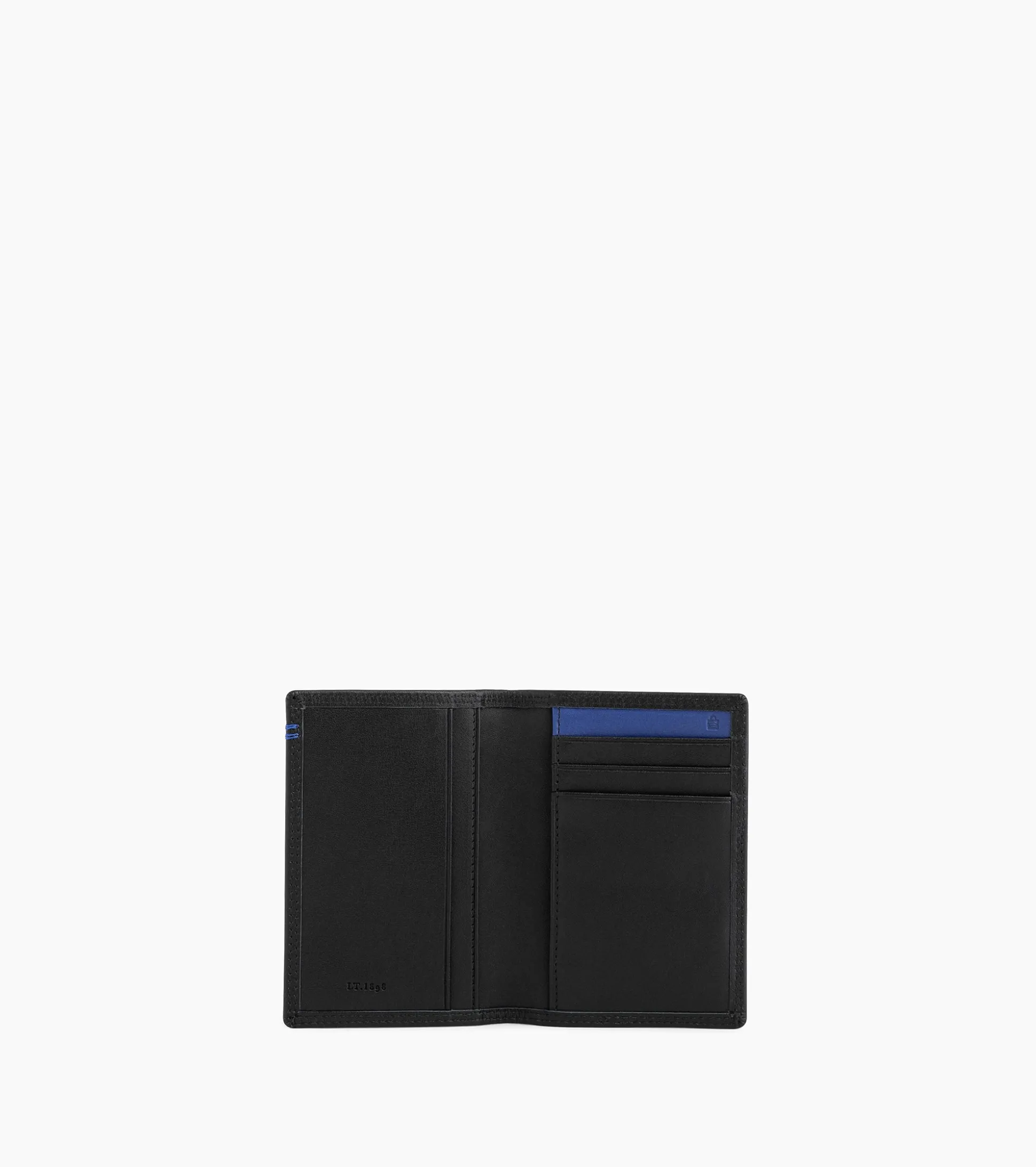 Porte cartes vertical Martin en cuir lisse - Black