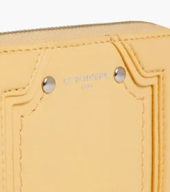 Porte cartes zippé Ella en cuir grainé - AURORE