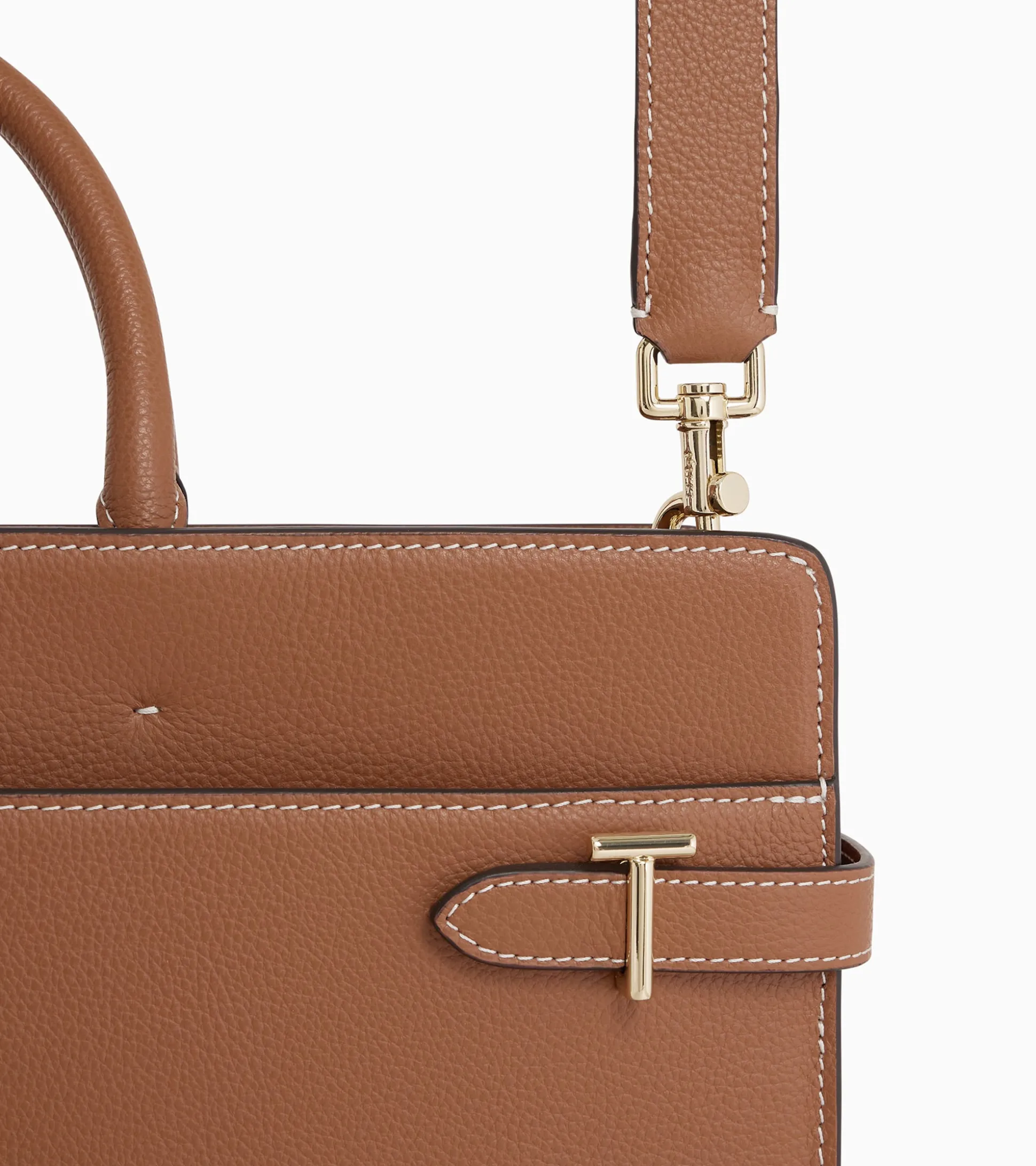 Porte document 15" Emilie en cuir grainé - Brown Tan
