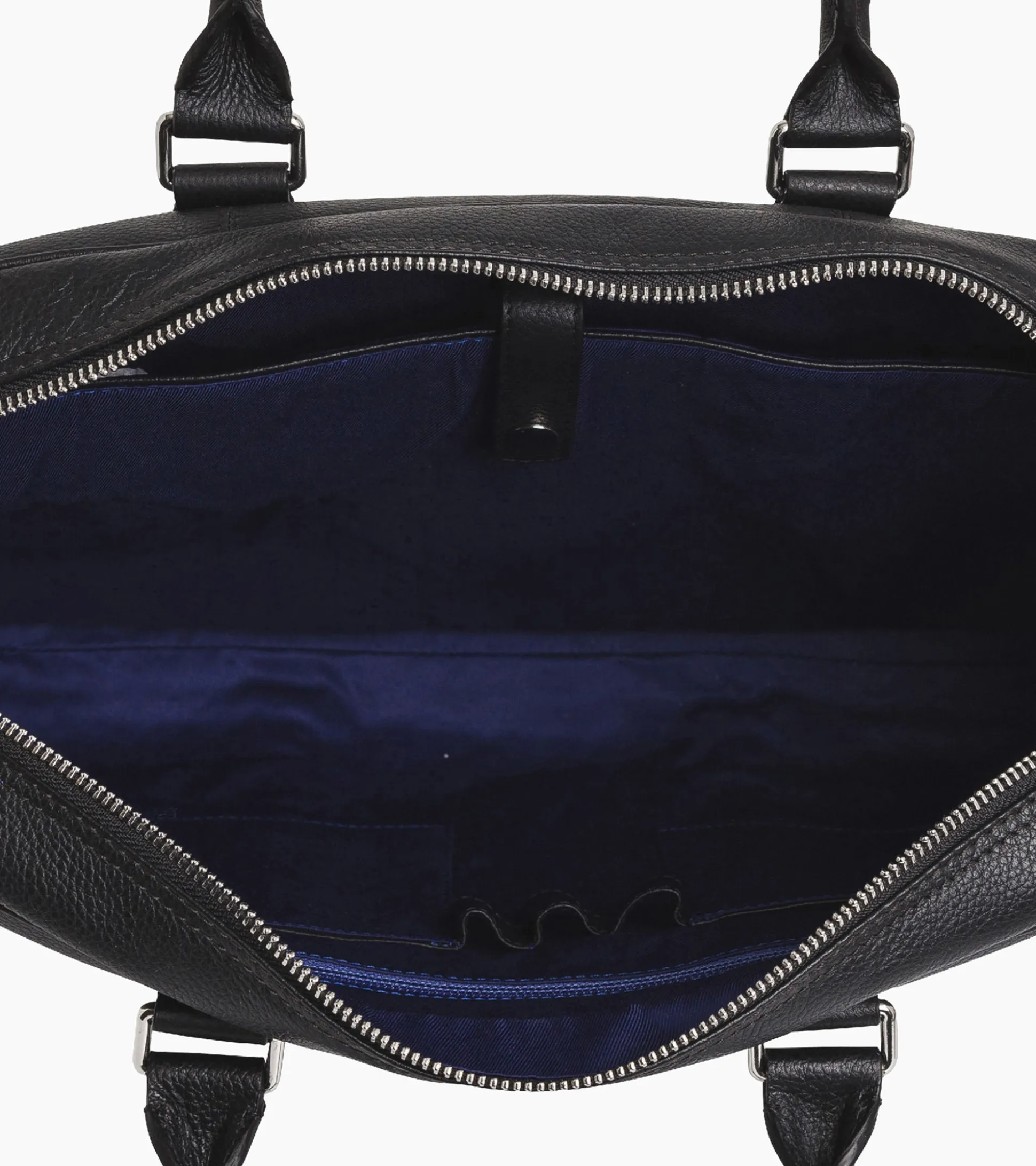 Porte documents 14" Charles en cuir grainé - Black
