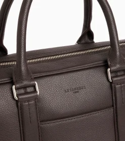 Porte documents 14" Charles en cuir grainé - Coffee Brown