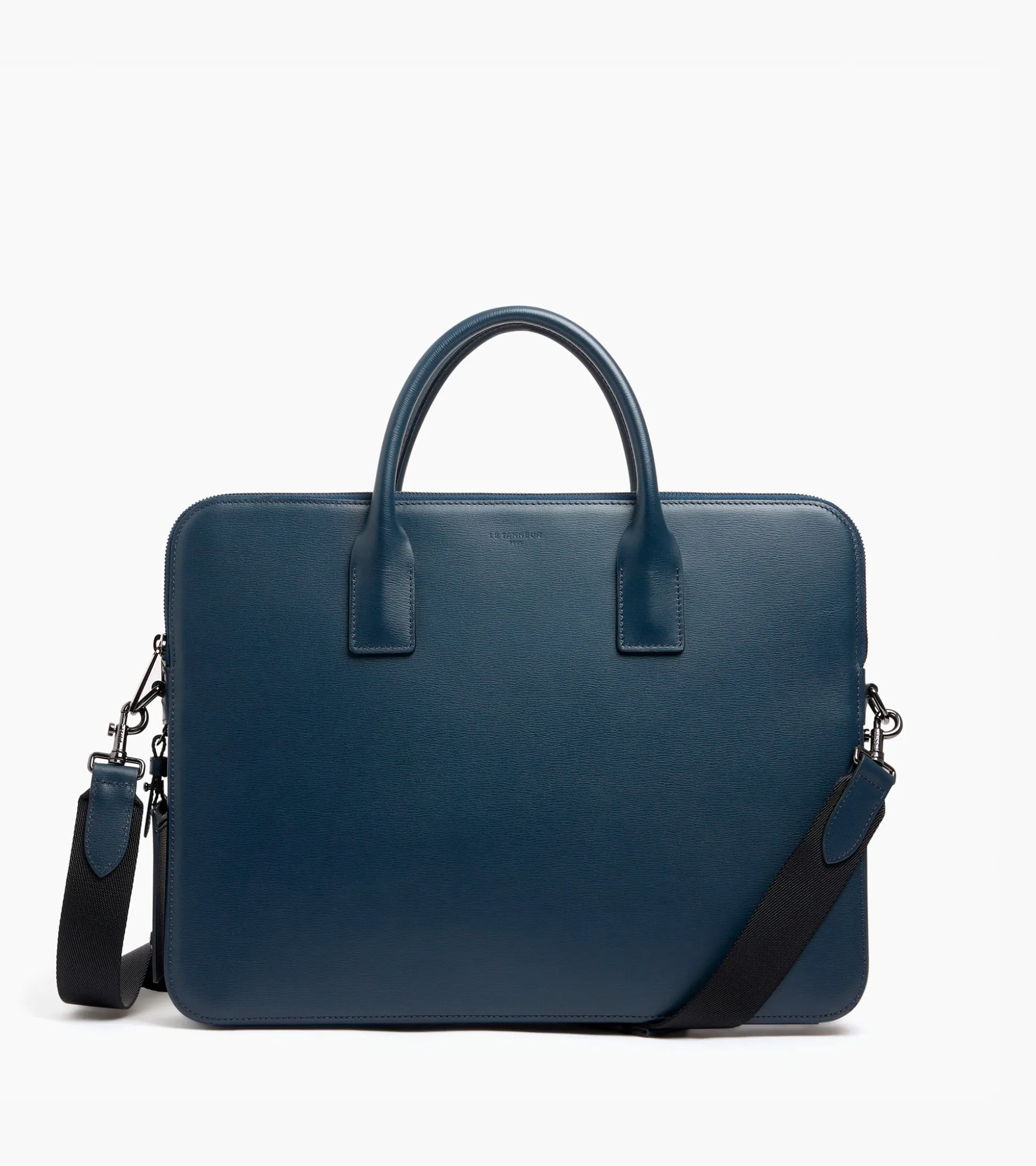Porte documents 15" Emile slim en cuir liégé - Twilight Blue