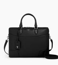Porte documents 14" Romy en cuir grainé - Black