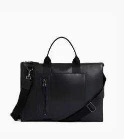 Porte documents Alexis en cuir grainé - Black