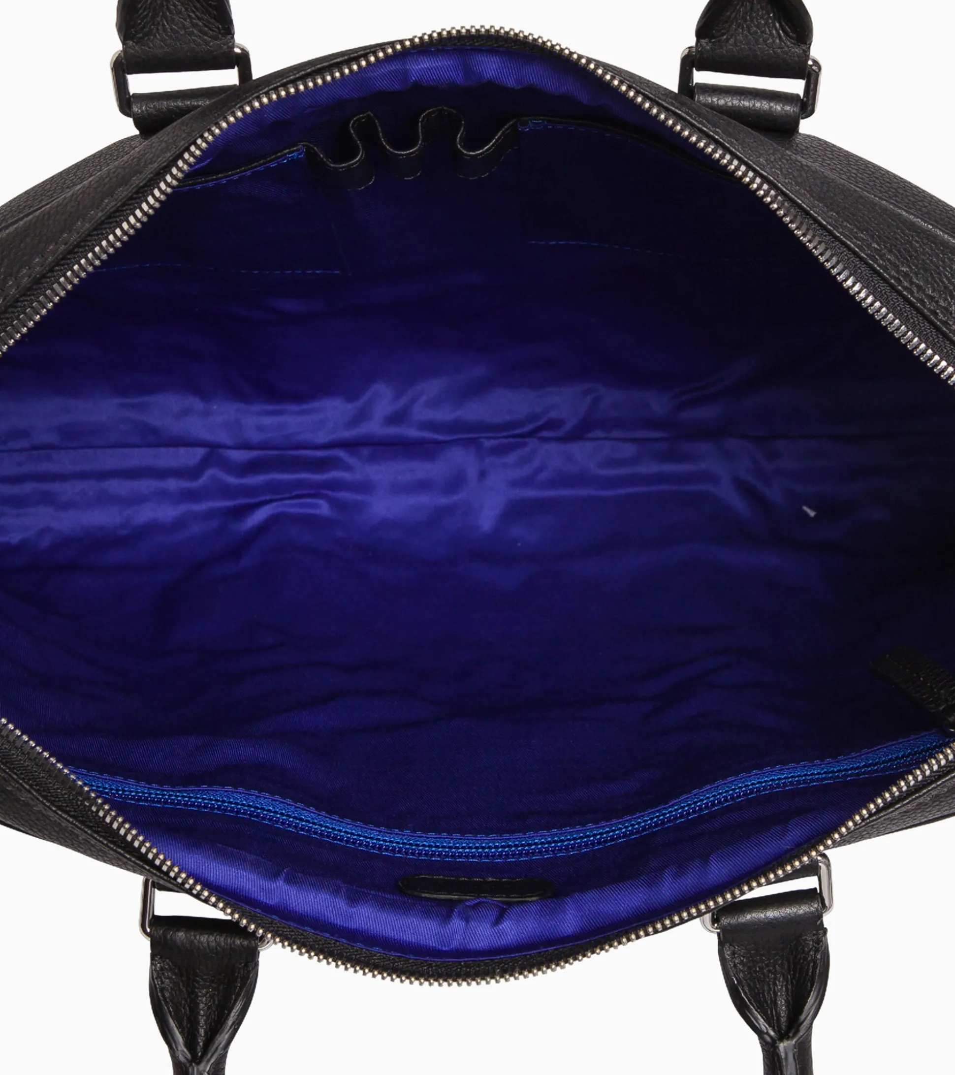 Porte documents slim 14" Charles en cuir grainé - Black