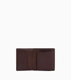 Porte monnaie boite avec poche billets Gary en cuir huilé - Brown