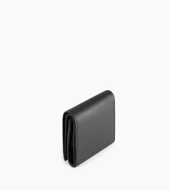Porte monnaie boite avec poche billets Martin en cuir lisse - Black