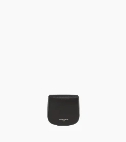 Porte monnaie cuvette Charles en cuir grainé - Black