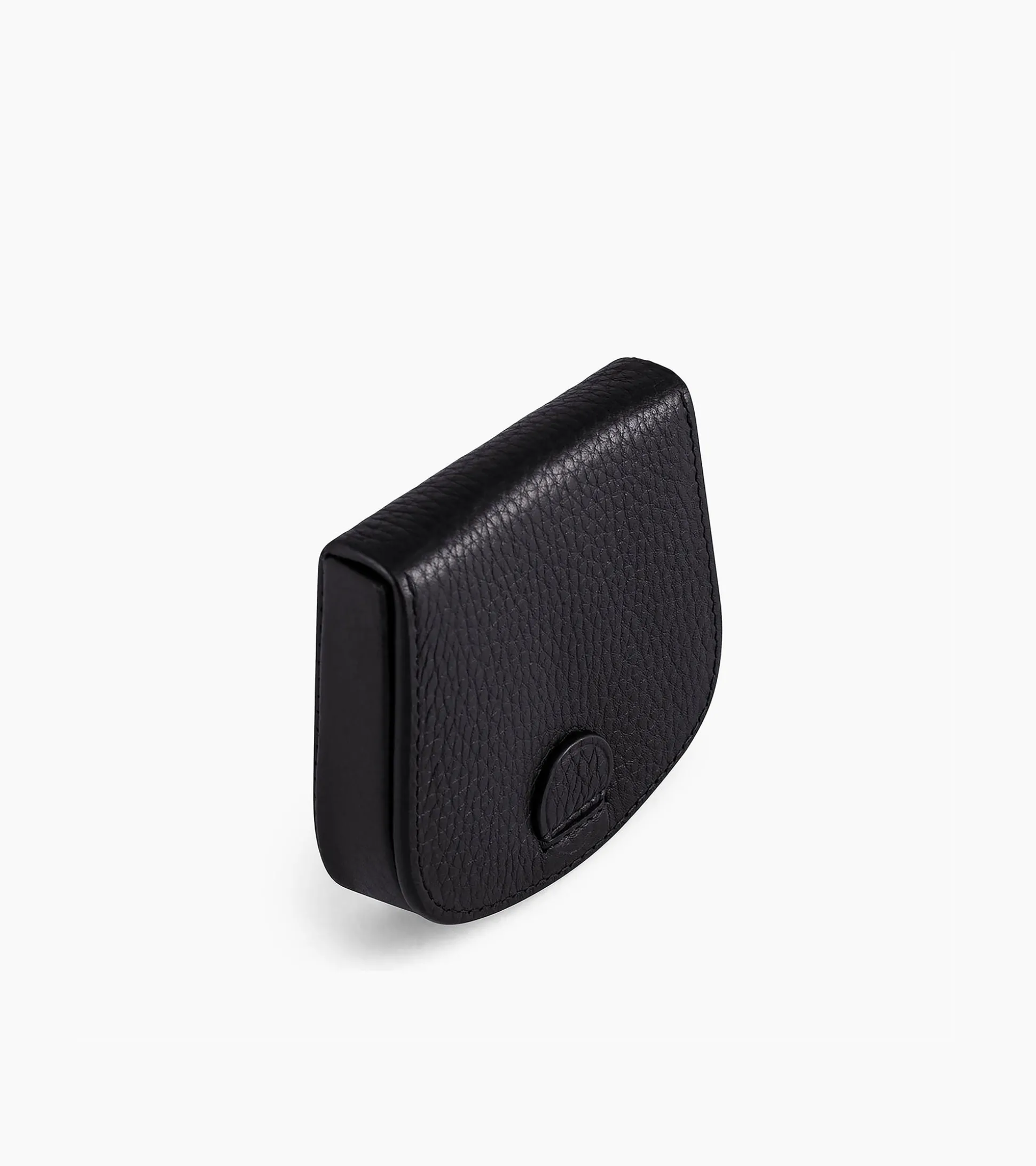 Porte monnaie cuvette Charles en cuir grainé - Black