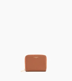 Porte monnaie Emilie en cuir grainé - Brown Tan