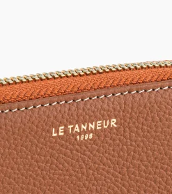 Porte monnaie Emilie en cuir grainé - Brown Tan