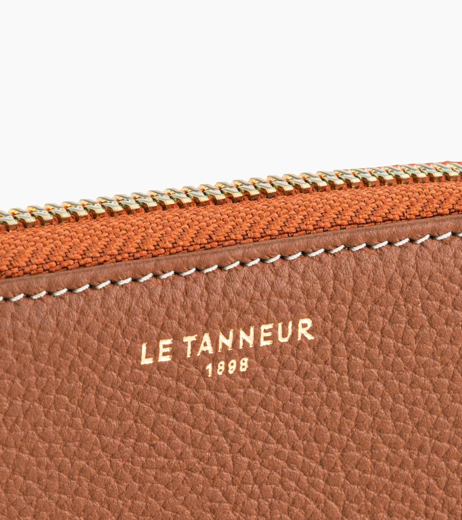 Porte monnaie Emilie en cuir grainé - Brown Tan