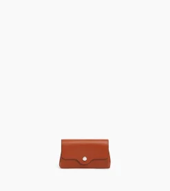 Porte monnaie Sans couture en cuir lisse - Mahogany Brown