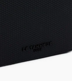 Porte monnaie zip en L Emile en cuir signature T - Black Le Bleu