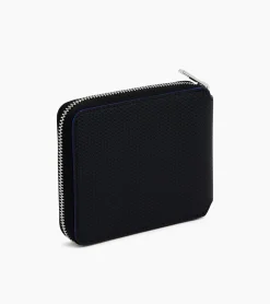 Porte monnaie zip en L Emile en cuir signature T - Black Le Bleu