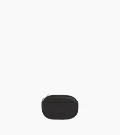 Porte monnaie zippé Charles en cuir grainé - Black