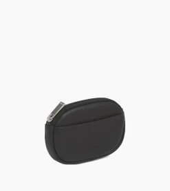 Porte monnaie zippé Charles en cuir grainé - Black