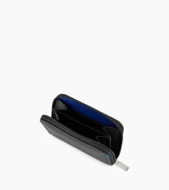 Porte monnaie zippé Martin en cuir lisse - Black