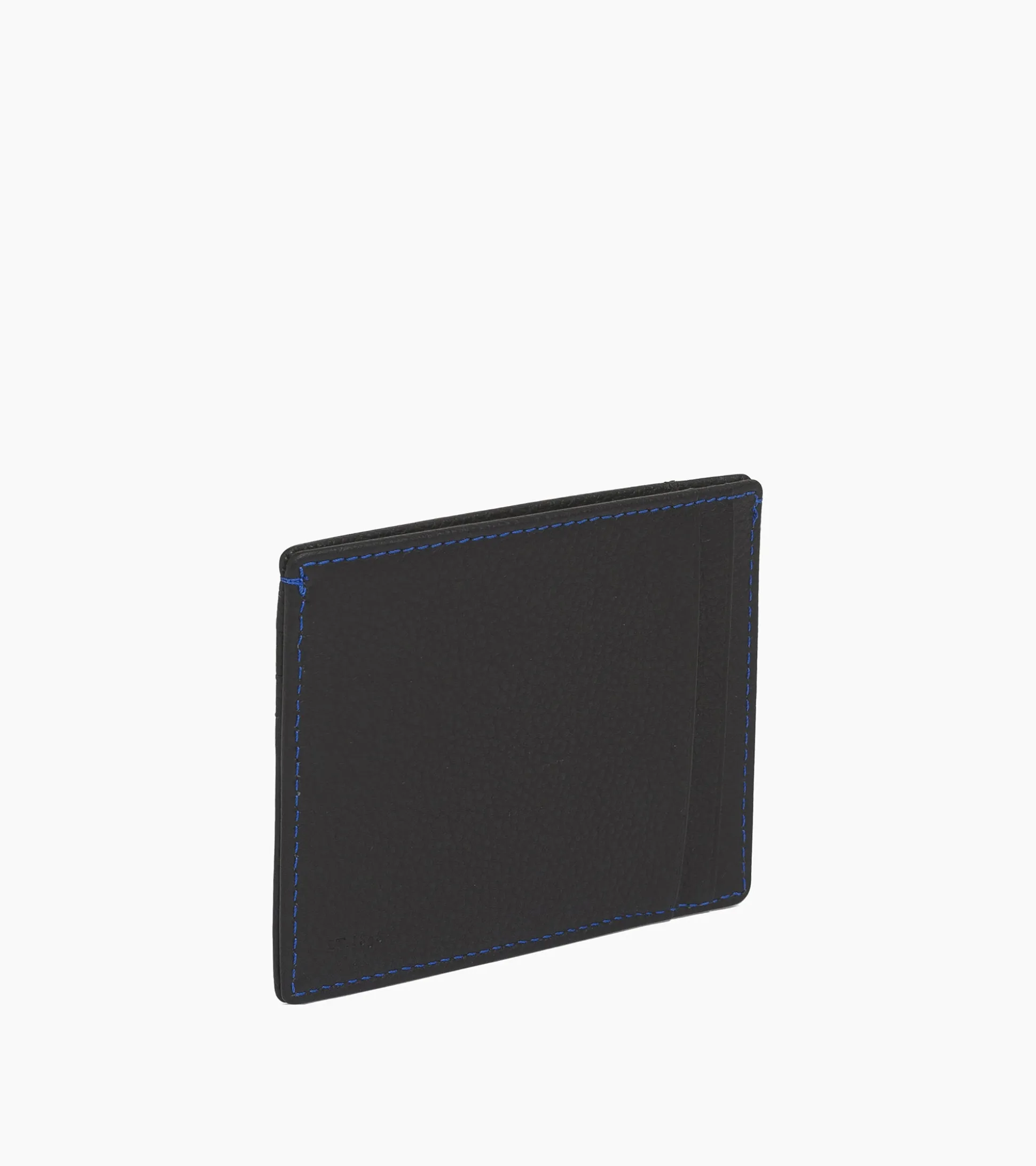 Porte papiers Charles en cuir grainé - Black Le Bleu
