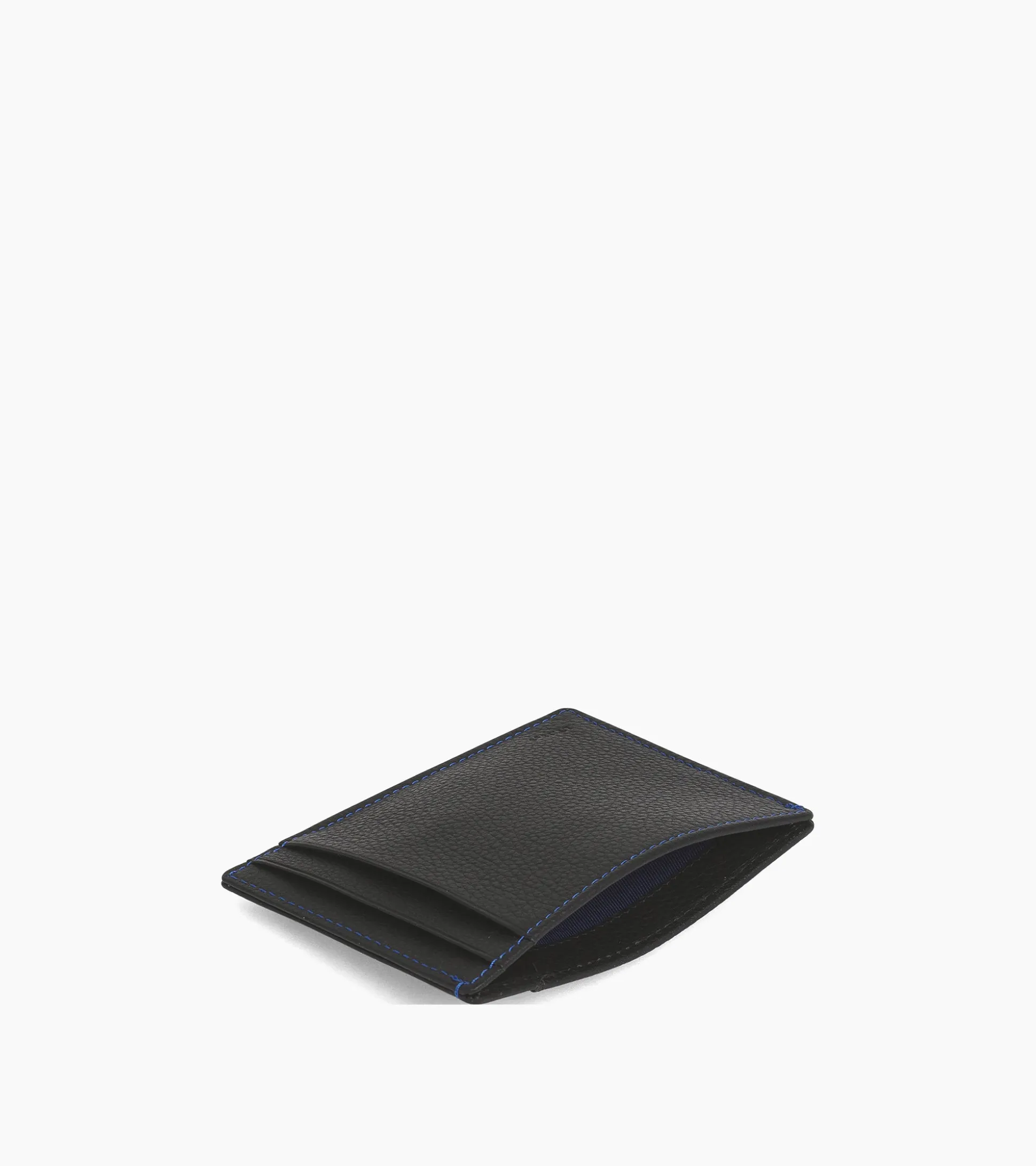 Porte papiers Charles en cuir grainé - Black Le Bleu