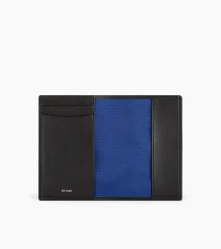 Porte passeport Charlotte en cuir lisse - Black