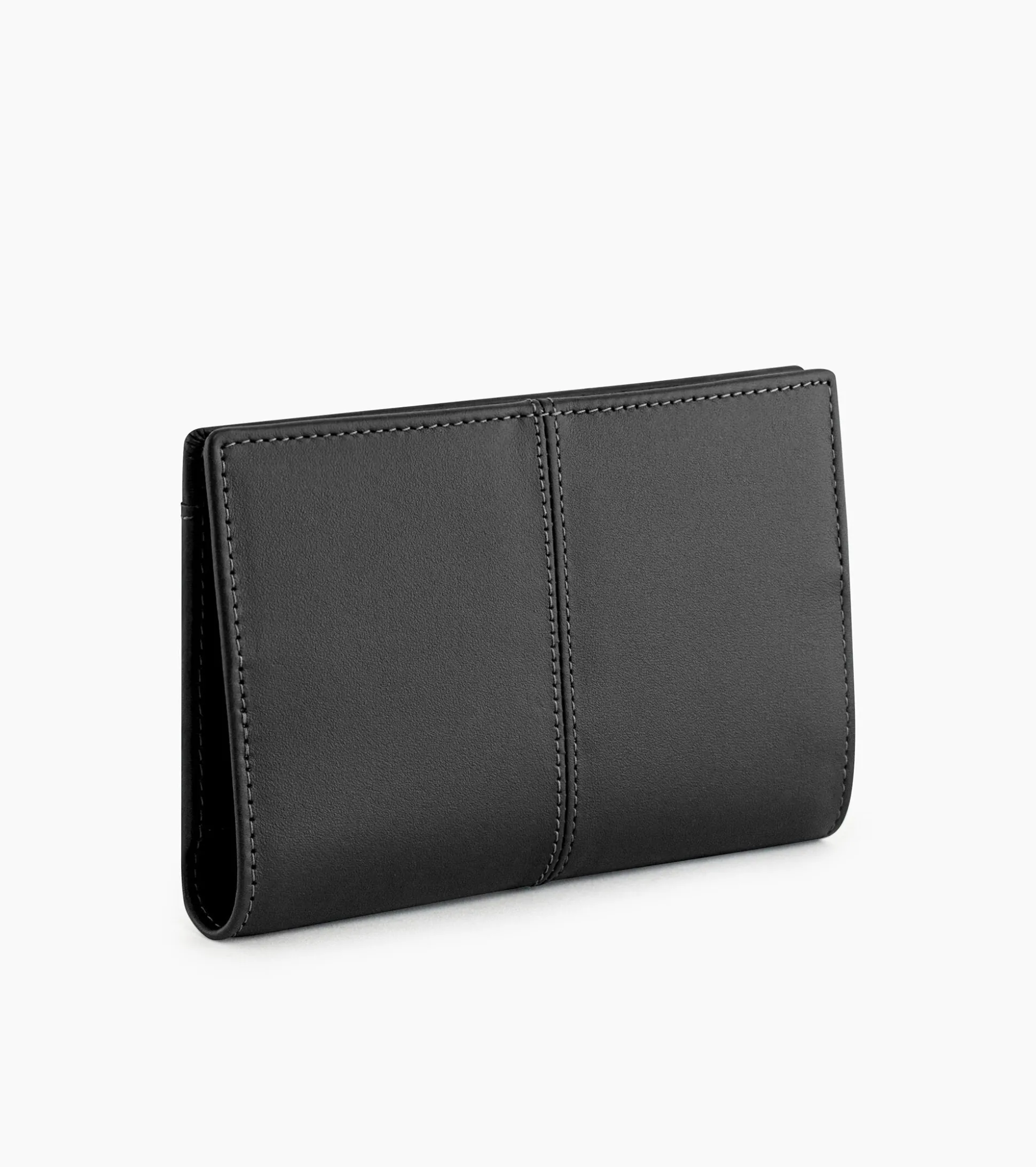 Porte passeport Charlotte en cuir lisse - Black