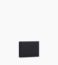 Portefeuille à rabat 2 volets Charles en cuir grainé - Black Le Bleu