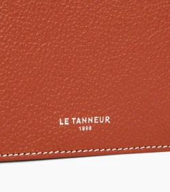 Portefeuille à rabat 2 volets Emile en cuir grainé - Mahogany Brown