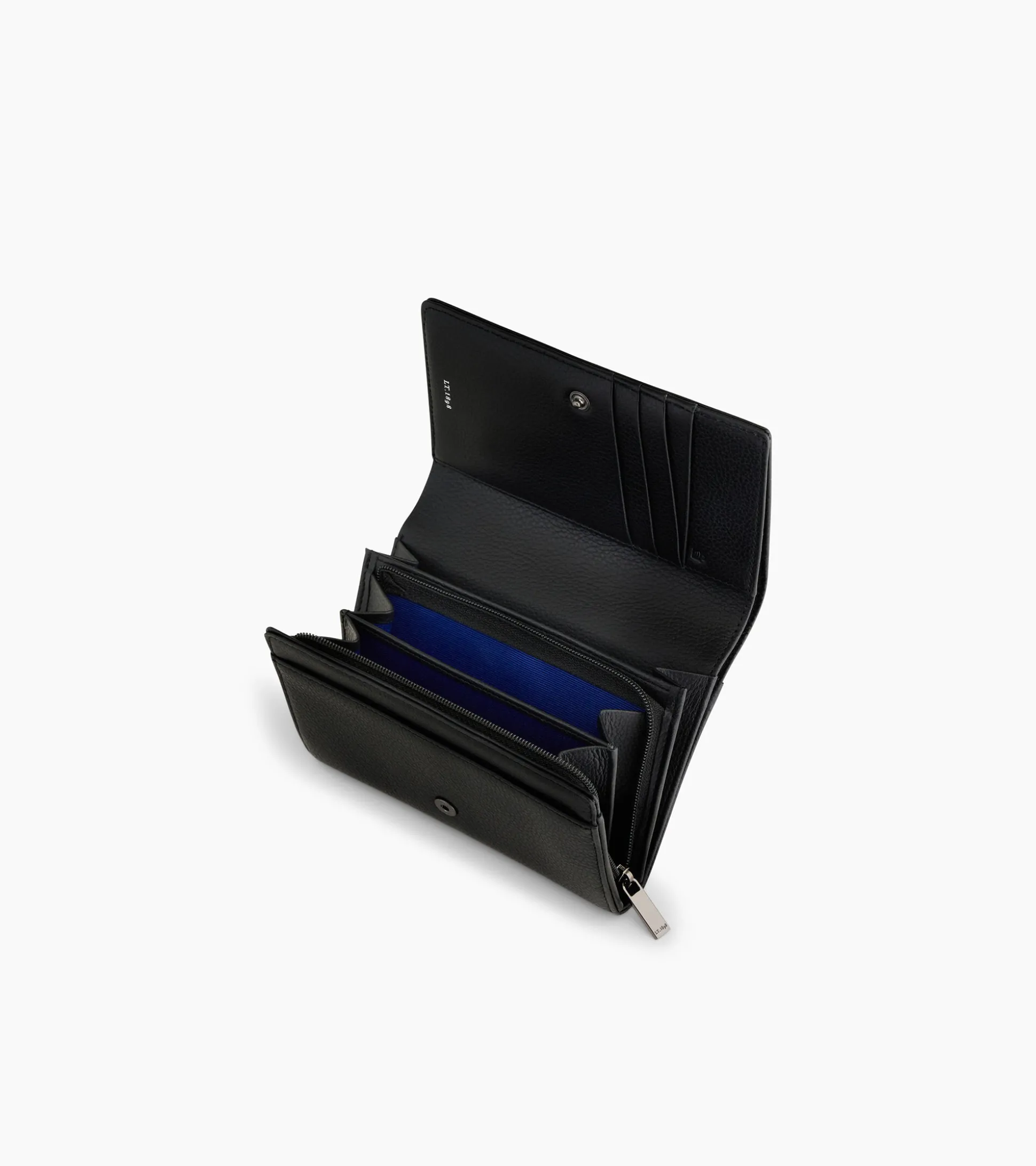 Portefeuille Emilie en cuir grainé - Black