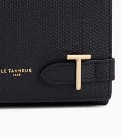 Portefeuille Emilie en cuir signature T - Black Le Bleu
