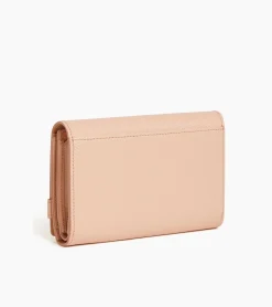 Portefeuille Emilie en cuir signature T - ROSE POUDRE