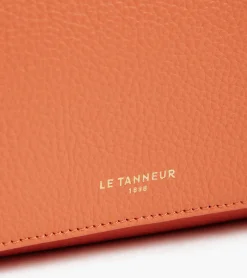 Portefeuille Emilie en cuir grainé - ORANGE OCRE