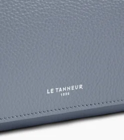 Portefeuille Emilie en cuir grainé - BLEU ARGILE