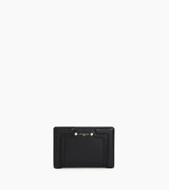 Portefeuille moyen modèle Ella en cuir grainé - Black