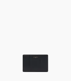 Portefeuille moyen modèle Juliette en cuir grainé - Black