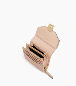 Portefeuille Rose en cuir lisse - ROSE POUDRE