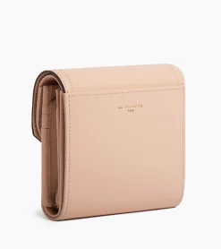 Portefeuille Rose en cuir lisse - ROSE POUDRE