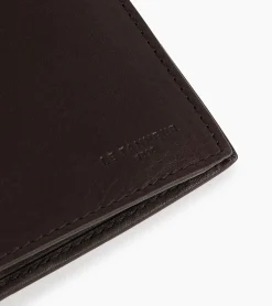Portefeuille vertical zippé 2 volets Gary en cuir huilé - Brown