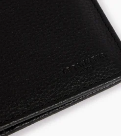 Portefeuille zippé Charles en cuir grainé - Black