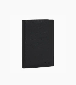 Portefeuille zippé Charles en cuir grainé - Black