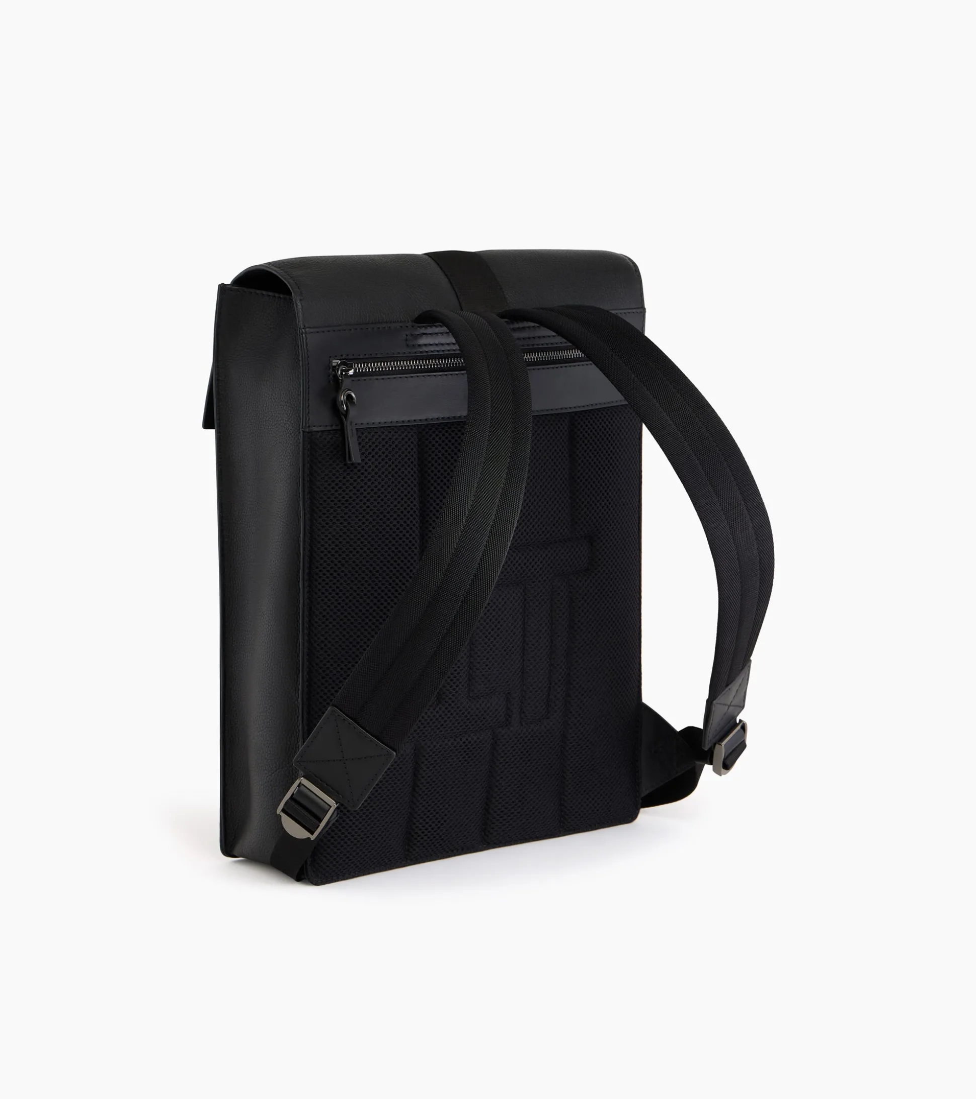 Sac à dos Alexis en cuir grainé - Black