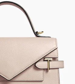 Sac à main double rabat moyen modèle Emilie en cuir grainé - GREGE 1