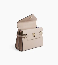 Sac à main double rabat moyen modèle Emilie en cuir grainé - GREGE 1