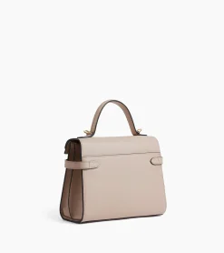 Sac à main double rabat moyen modèle Emilie en cuir grainé - GREGE 1