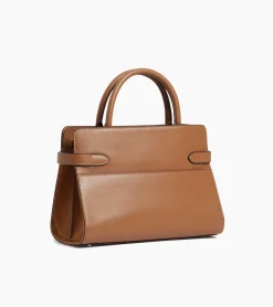 Sac à main moyen modèle Emie en cuir lisse et nubuck - TAN