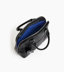 Sac à main moyen modèle Romy en cuir grainé et lisse - Black